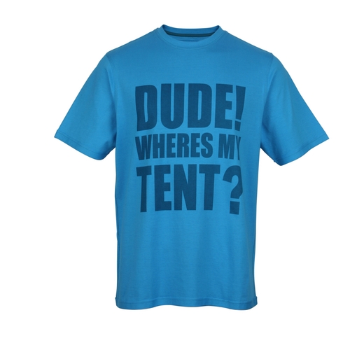One Earth Mens Wheres my tent T-shirt