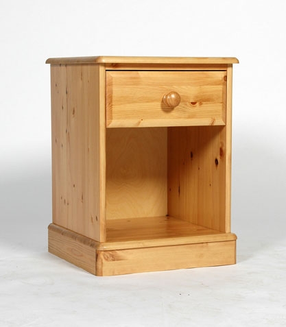 One Range 1 Drawer Bedside Table - Waxed or