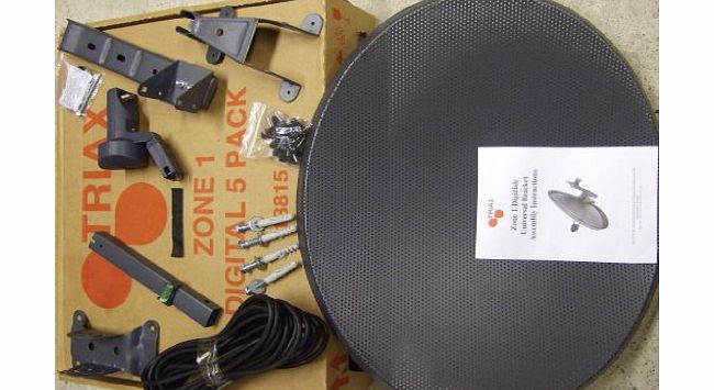 One Stop Sat Shop Satellite dish with single lnb, suitable for Sky, Freesat, zone 1 type