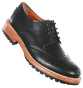 One True Saxon Beckermann Black Leather Brogue