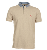 One True Saxon Blecca Ox Collar Stone Polo Shirt