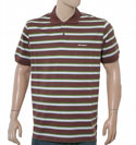 One True Saxon Brown Stripe Polo Shirt