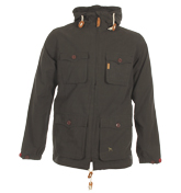 One True Saxon Brunwine Black Hooded Jacket