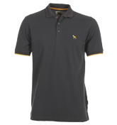 One True Saxon Centus Tipped Navy Pique Polo Shirt