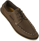 Dark Brown Leather Deck Shoes