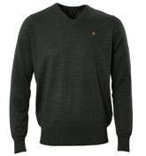 One True Saxon Grey V-Neck Sweater