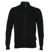 One True Saxon Kempstone Black Full Zip Sweater