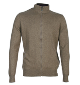 One True Saxon Kempstone Oatmeal Full Zip Sweater