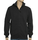 One True Saxon Navy Pique Cotton Full Zip Sweatshirt