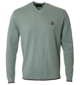 Petrol Blue V-Neck Sweater