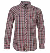 One True Saxon Red, White, Black and Grey Check