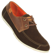 One True Saxon Rigley Dark Brown Suede Deck Shoes