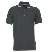 One True Saxon Trowell Charcoal Grey Pique Polo