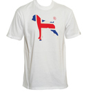 White T-Shirt with Union Jack Dog Design