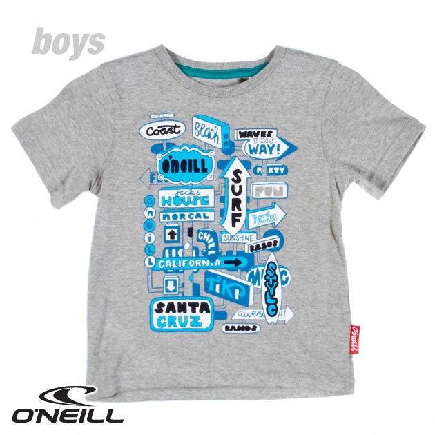 O`Neill Boys ONeill Point T-Shirt - Silver Melee