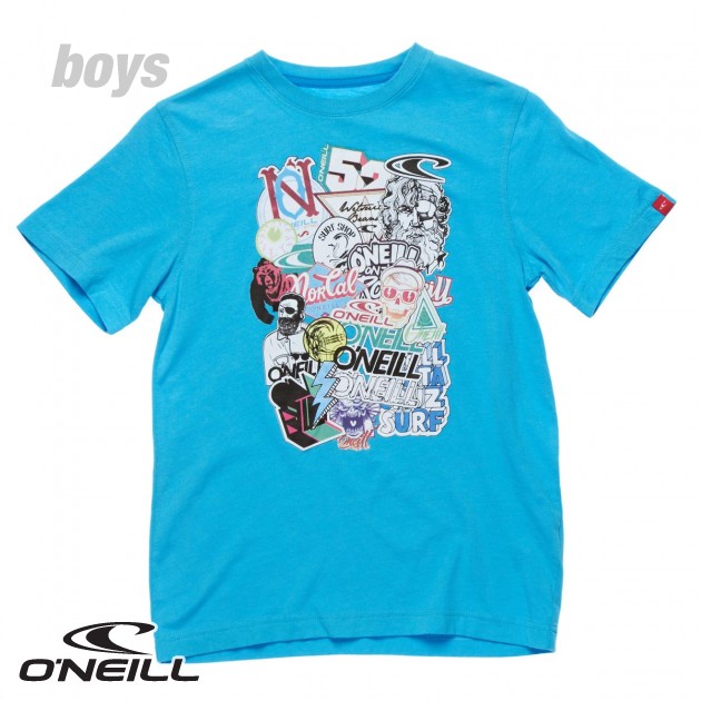 Oneill Boys Peaks T-Shirt - Aquarius Blue