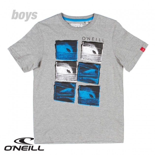 Boys Waterfall T-Shirt - Silver Melee