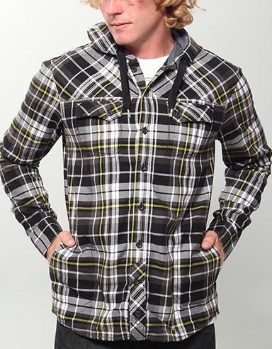 Dream Crusher Hooded flannel shirt - Black