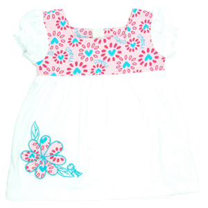 O`Neill Girls Girls Toddler ONeill Pink T-Shirt. Super White