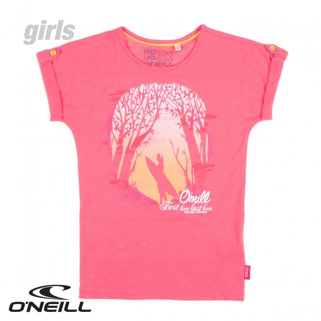 O`Neill Girls Twighlight T-Shirt - Light Coral