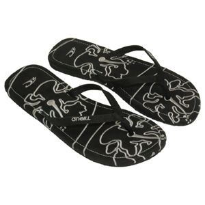 Ladies ONeill Gladys Flip Flops. Black Out
