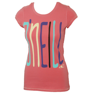O`Neill Ladies Ladies ONeill Tinne T-Shirt. Flamingo Pink