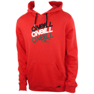 Mens ONeill Logo Hooded Sweat. Vivid Red
