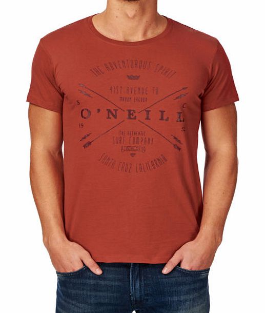 O`Neill Mens ONeill Archer T-Shirt - Barn Red