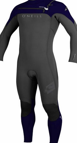 O`Neill Mens ONeill Hyperfreak 4/3mm Chest Zip Wetsuit