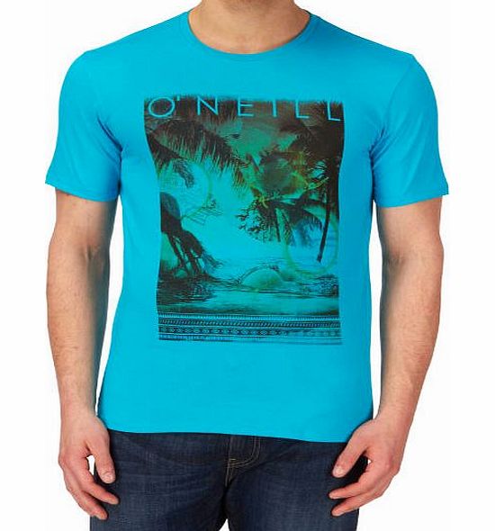 O`Neill Mens ONeill Lm Paradise T-Shirt - Teal Blue