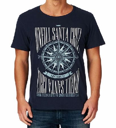 Mens ONeill Navigate T-Shirt - Deepest Blue