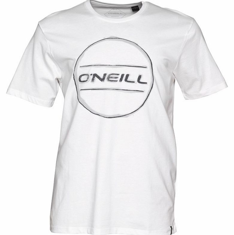 O`Neill Mens Painted Logo T-Shirt Powder White