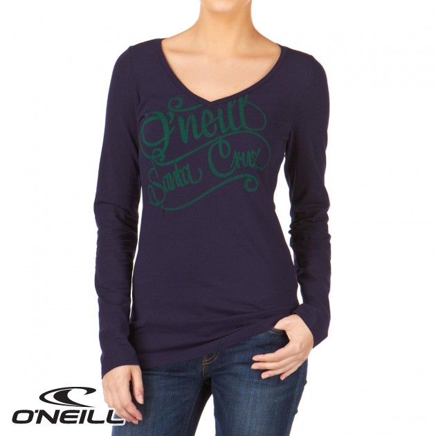Womens ONeill Aliso Long Sleeve T-Shirt - Navy