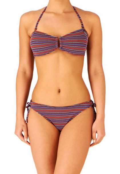O`Neill Womens ONeill Pw Stripe Bandeau Bikini - Blue