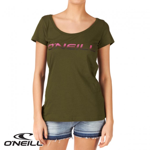 O`Neill Womens ONeill Saffron T-Shirt - Stone Olive