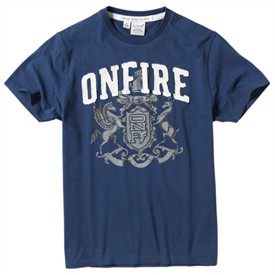 Onfire Mens Applique T-Shirt Kingfisher Blue