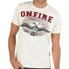 Onfire Mens Field Box T-Shirt Whisper White
