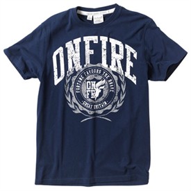 Onfire Mens Printed T-Shirt Navy