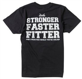 Onfire Mens Stronger T-Shirt Black