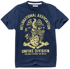 Onfire Mens Victory T-shirt Black Iris
