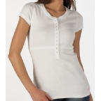 Womens Jade Grandad T-Shirt White