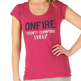 Onfire Womens T-Shirt Raspberry