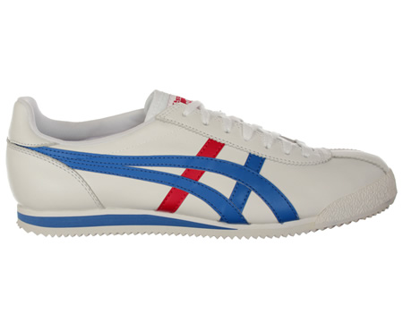 Onitsuka Tiger Corsair White/Blue Leather Trainers