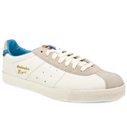 Male Lawnship Leather Upper Fashion Large Sizes in White and Pale Blue