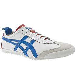Onitsuka Tiger Male Mexico 66 Dx Leather Upper Fashion Large Sizes in White and Blue