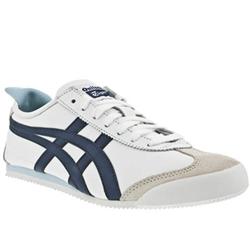 Onitsuka Tiger Male Mexico 66 Leather Upper Fashion Trainers in White and Blue