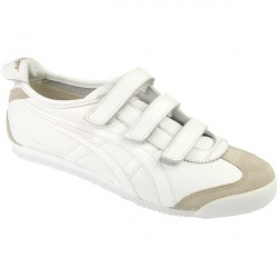 Male Mexico Baja Leather Upper Fashion Trainers in White