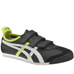 Male Onitsuka Mexico 66 Baja Leather Upper Fashion Trainers in Black and Green