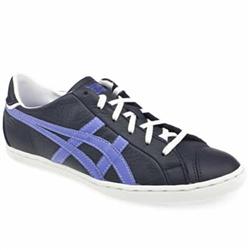 Male Onitsuka Seck Lo Leather Upper Fashion Trainers in Navy