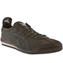 Onitsuka Tiger Male Onitsuka Tiger Mexico 66 Leather Upper Fashion Trainers in Brown